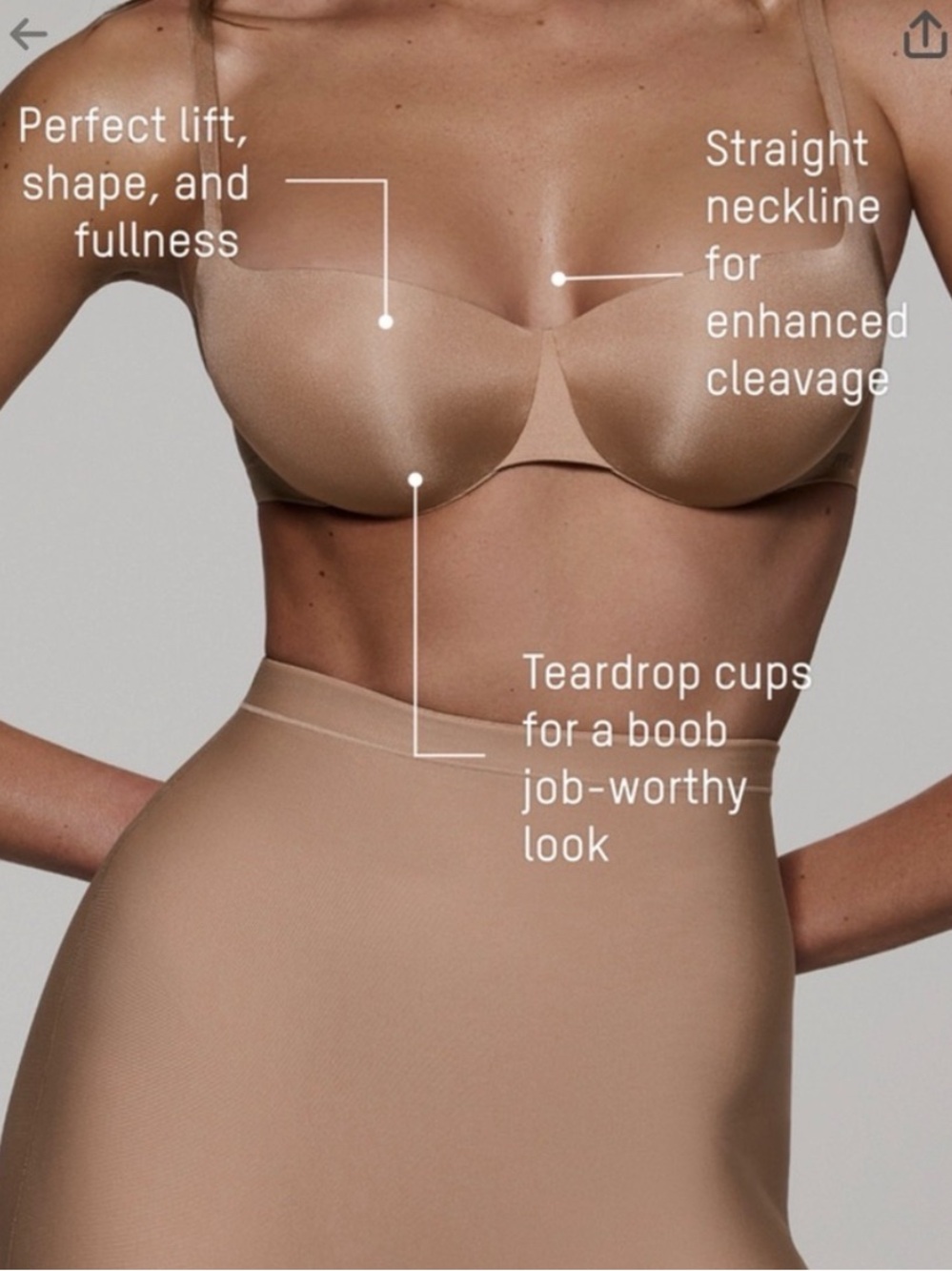 SKIMS Strapless Sculpting Bra in Nude-Tan
